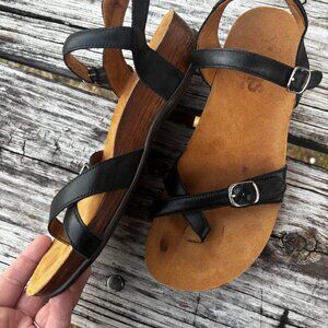 SAS Pampa Wedge Sandals USA Size 9 Leather